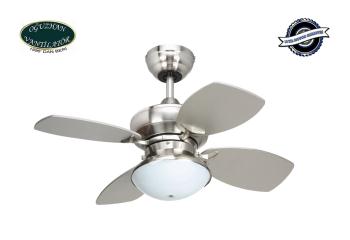 Oğuzhan - Petite Fırçalanmış Nikel - 71 Cm. Aydınlatmalı Tavan Vantilatörü
